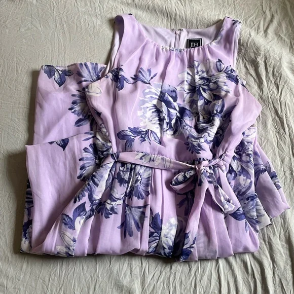 JH sleeveless purple flower maxi dress - Picture 1 of 9